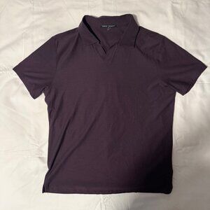 Robert Barakett Purple Johnny Collar Polo Men's Size Small
